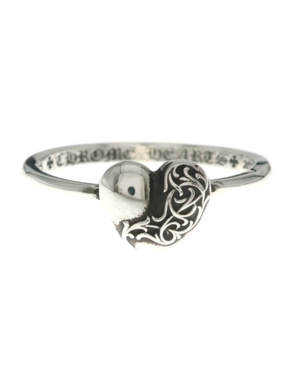 Chrome Hearts Bubblgm Heart Bubble Gum Ring Silver